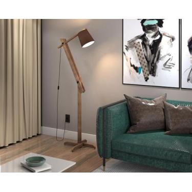 Imagem de Luminaria de Chão Rubi DMOB Classica Decorativa - D7, Marrom, Bivolt