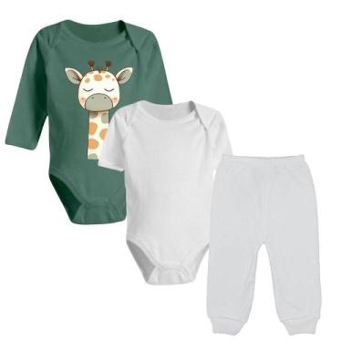 Imagem de Kit Roupa de Bebê 3 Peças Body e Mijão Enxoval 100% Algodão - Koala Ba