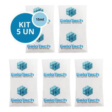 Imagem de Kit 5 Gelo Gel Bolsa Artificial Reutilizável Flexível Compressa 15g - 