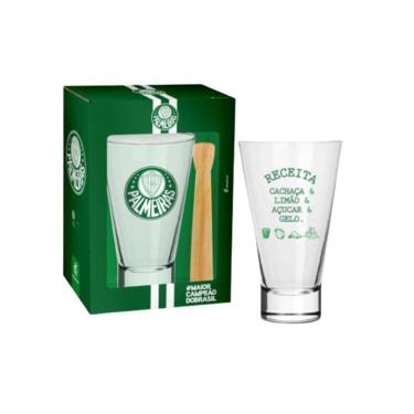 Imagem de Kit Caipirinha Copo e Socador 400ml - Verdão