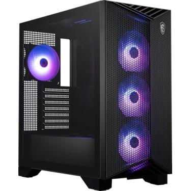 Imagem de MSI MPG GUNGNIR 211R Airflow PZ – Capa de PC premium para jogos de torre média – Painel lateral de vidro temperado – Ventiladores ARGB de 120 mm – Suporte de resfriamento líquido até radiador de 360