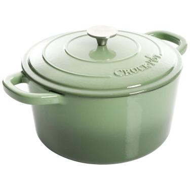 Imagem de Panela de Ferro Fundido 7 Litros Forno Holandês Esmaltado e Antiaderente, CROCK POT 125296.02r, Verde
