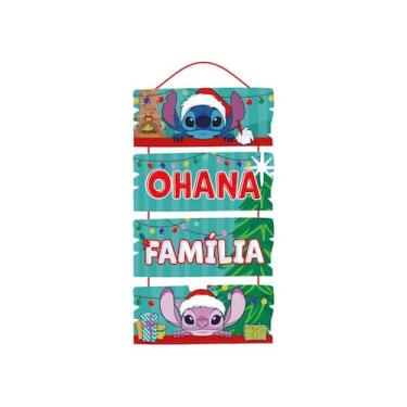 Imagem de Painel Plaquinhas EVA Natalino Temática do Stitch Muito Fofo - DreamIn