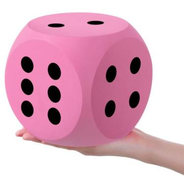 Imagem de Brinquedo educativo Foam Dice Shappy Fun Fulfilled, 15 cm, rosa, 1 peç