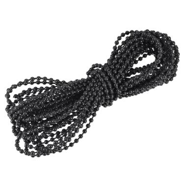 Imagem de Cordão de corrente com contas, persiana vertical romana de 10 metros para cortinas de janela, peças de reposição, preta