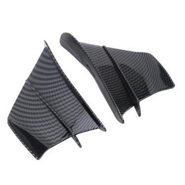 Imagem de Acouto Universal Motocicleta Winglets Auto-adesivo Fibra de Carbono Olhar Aerodinâmico Lado Carenagem ABS Material 3D Curvo Design para Todas As Motocicletas Com Estabilidade Downforce