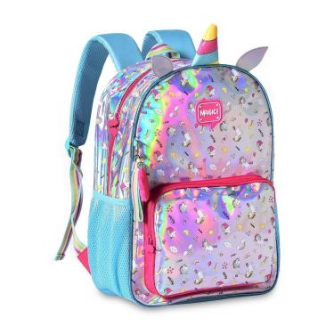 Imagem de MOCHILA ESCOLAR FEMININA UNICÓRNIO HOLOGRÁFICO BOLSA ESCOLAR-Feminino
