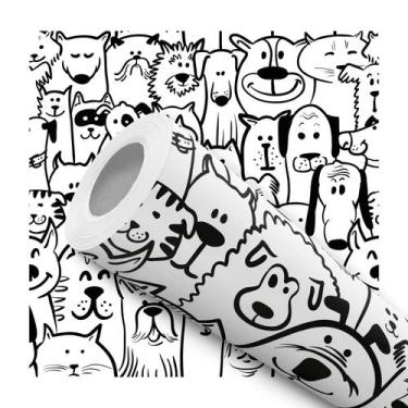Imagem de Papel De Parede Vinílico Cachorro Pet Shop 2.5m - DELIQUADROS