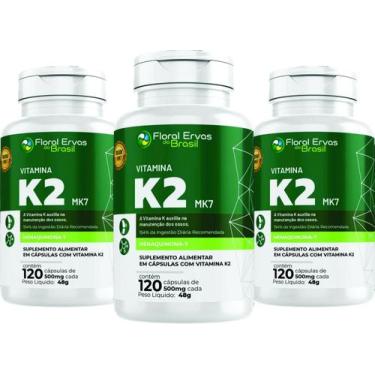 Imagem de Vitamina K2 Mk7 480 Cápsulas Menaquinona 7 4x 120 caps 500mg - Floral 