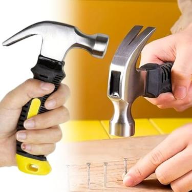 Imagem de Martelo de garra com alça de absorção de choque - Design de garra curvada para remoção de unhas com precisão - Cabeça de aço tratada termicamente para moldura e demolição - Aderência confortável para