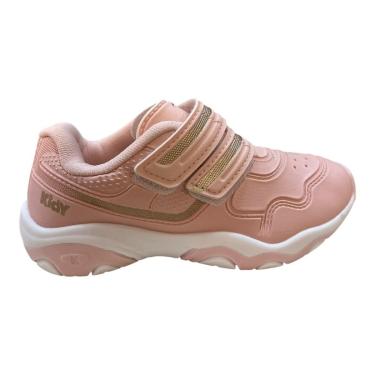 Imagem de Tenis Infantil Menina Kidy Conforto Casual Calce Fácil Autocolante Kit Pulseira 00718272767 Rosa-Feminino