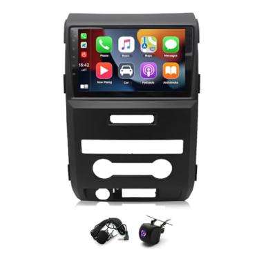 Imagem de Rádio estéreo automotivo 4+64G 22.9 cm para Ford F150/F250/F350 2009-2014, receptor de áudio automotivo duplo Din 1080p com carplay Andriod 13 Auto, com Bluetooth, GPS, SWC, WiFi, câmera de backup HD