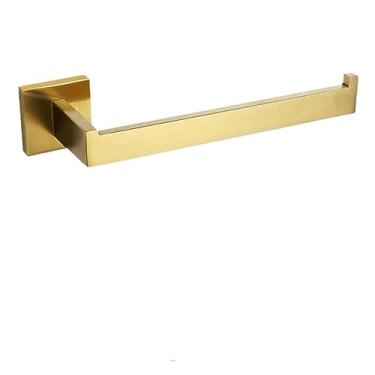 Imagem de Acessórios de banheiro escovado dourado ferragem barra de toalha suporte de papel higiênico suporte de toalha gancho saboneteira escova de vaso sanitário, toalha 1 barra 60 cm, China (suporte de