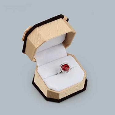 Imagem de BSNANCA Caixa de joias para mulheres, miçangas, brincos, pulseiras, colares, conjuntos de caixas/preto/5,8 x 6,5 x 4,5 cm (branco 5,8 x 6,5 x 4,5 cm)