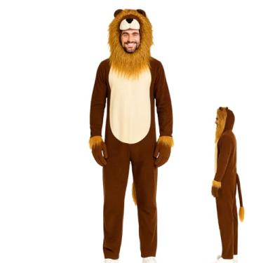 Imagem de Fantasia de leão para adultos, cosplay de leão | Macacão realista de animal para apresentações de palco, escola, cosplay, eventos, quadrinhos