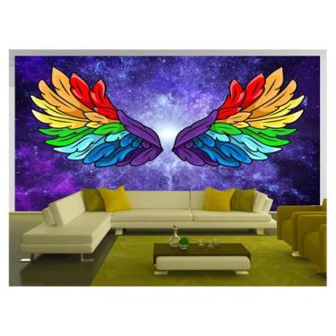 Imagem de Papel De Parede 3D Arte Asas Selfie Insta Cores 3,5M Tra182 - Você Dec