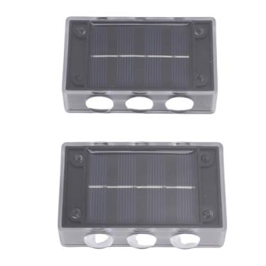 Imagem de Hyuduo Luzes Solares de Parede Solar Painéis Solares Monocristalinos IP44 Luzes de Pátio Solar à Prova de água Com Bateria de 600mAh para Villas Spaces Comerciais e Quintais (iluminação branca)
