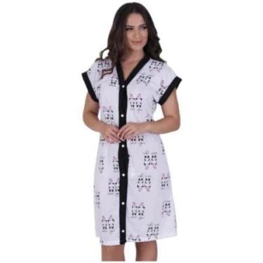 Imagem de Camisola de Malha com Abertura na Frente/Botões Camisola Feminina - Be