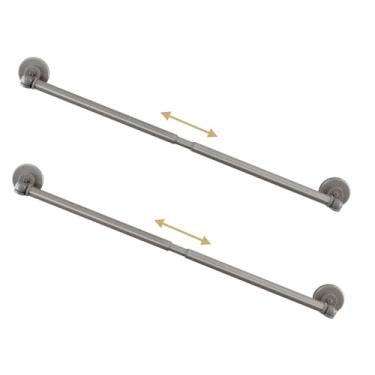 Imagem de H.VERSAILTEX Pacote com 2 varões de cortina magnéticos para portas de metal, multiuso, aparelhos ajustáveis para ferro e aço, suporte magnético para barra de toalha de 40,6 cm a 71 cm, diâmetro de 1/2
