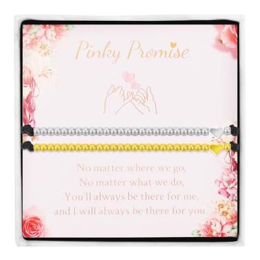 Imagem de HyperFun Pulseiras combinando para casais, pulseira de compromisso, coração, amor, amizade, presentes para mulheres, namorado, namorada, mãe, ela, normal, Sem Pedra Preciosa