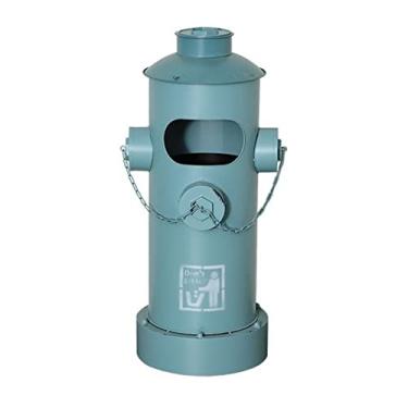 Imagem de CFGH6FDF Lixeira para área externa estilo industrial hidrante de incêndio, lata de lixo criativa retrô grande capacidade lixeira de ferro forjado para ambientes internos e externos, lixeiras externas