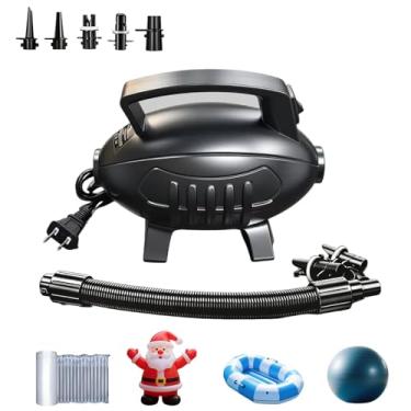 Imagem de Ufriandz Bomba elétrica pequena para colchão de ar com 5 bocais destacáveis de 600 W, inflação e deflator de dupla função para infláveis, bomba infladora de alta potência para boias de piscina 510L