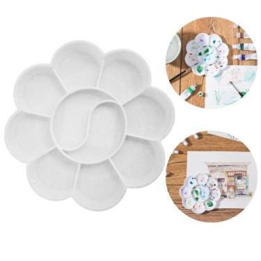 Imagem de Bandeja Paleta Godê Flor Para Pintura com 10 Divisórias - FU XING