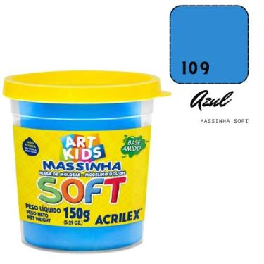 Imagem de Massinha de Modelar Acrilex Soft 150g Azul