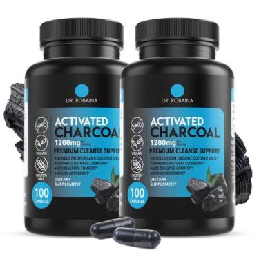 Imagem de Cápsulas de Carvão Ativado Dr. Robaina 1200mg 100 Unidades