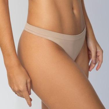 Imagem de Calcinha Loba Fio Dental Clássica Sem Costura 40600-001, Natural peach
