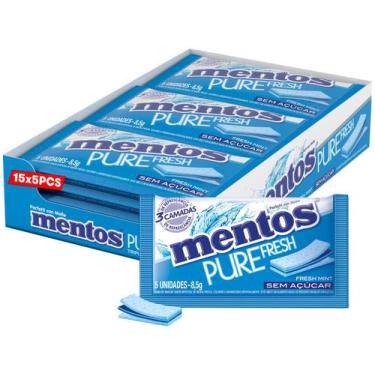 Imagem de Chicle mentos 3 camadas sem açúcar 15unx8,5g perfetti, Mint