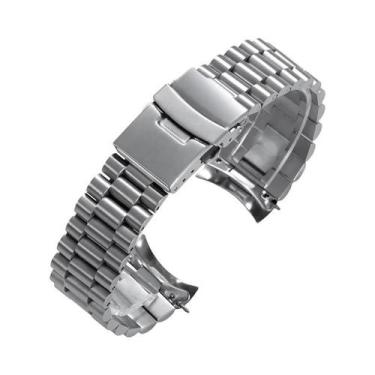 Imagem de Pulseira De Relógio Esportiva Masculina 18-24mm Em Aço Inoxidável Sóli