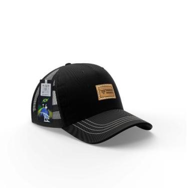 Imagem de Boné Country Trucker Infantil Poliéster Preto DuAgro, Couro, Infantil