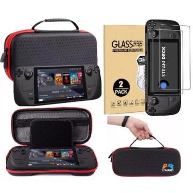 Imagem de Case Para Steam Deck Oled / LCD Estojo + 2 Películas Vidro - 123Games
