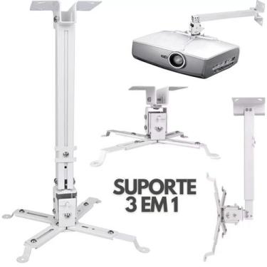 Imagem de Suporte para Projetores Multimídia Teto ou Parede c/ Garra Regulagem 6