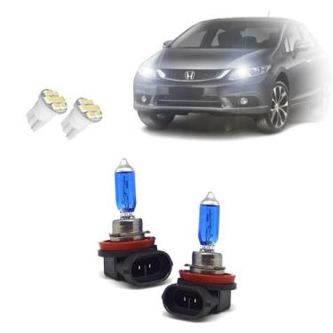 Imagem de Kit de Lâmpadas Halógena Super Branca Farol baixo H11 para Honda Civic