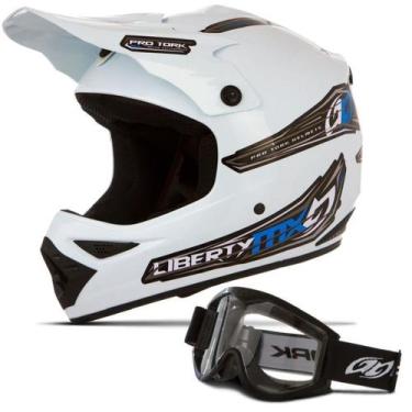 Imagem de Capacete Motocross Off Road Liberty Mx Pro + Óculos 788 Preto - PRO TO