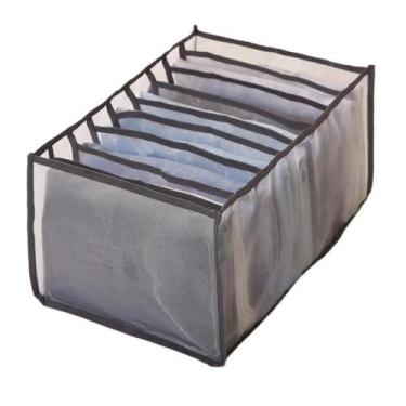 Imagem de Organizador Gaveta Roupa Closet Guarda Porta Camiseta Jeans Dobravel 7