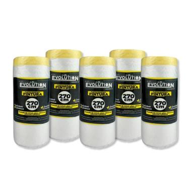Imagem de Filme Plástico De Proteção Para Pintura Com Rolo 2,70m X 20m Protege F