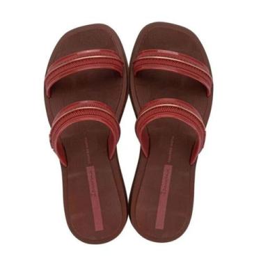 Imagem de Chinelo feminino ipanema glow slide 27400, 38, MARROM/TELHA