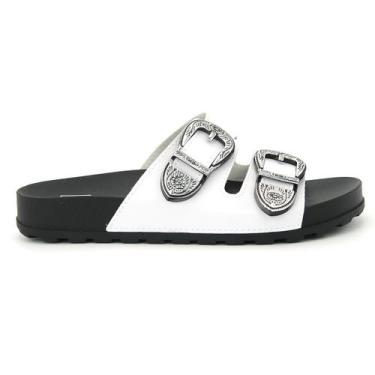 Imagem de Tamanco Moleca 5436.402 Fivela Flat Flatform Papete Feminino, 36, Bran