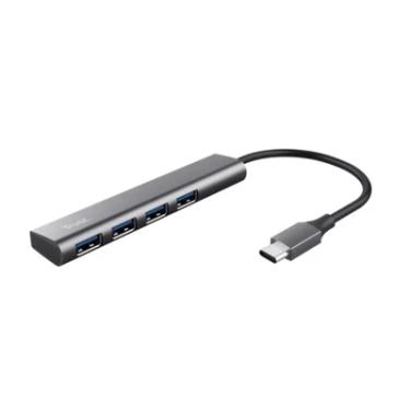 Imagem de Hub Halyx Usb-c 4 Portas Adaptador Usb Aluminio T24948 Trust - Preto