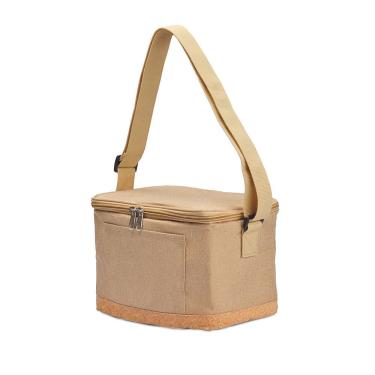Imagem de Bolsa Térmica Practical Life 6,4L Poliéster com Detalhes em Juta Parte Interna Soldada para Transporte de Alimentos