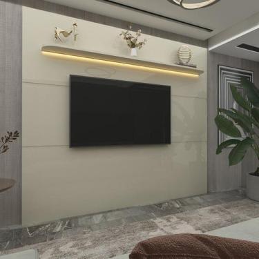 Imagem de Painel para TV até 90 Polegadas 100% MDF com LED 219CMX195CM 1 Pratele