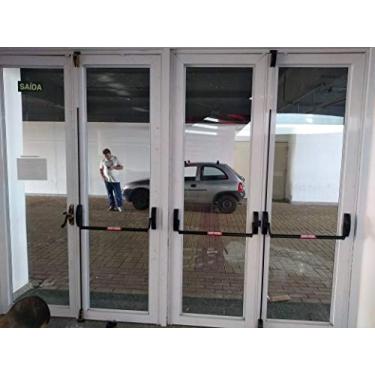 Imagem de Barra anti-panico dupla cega - push (Sem chave) (Preta)