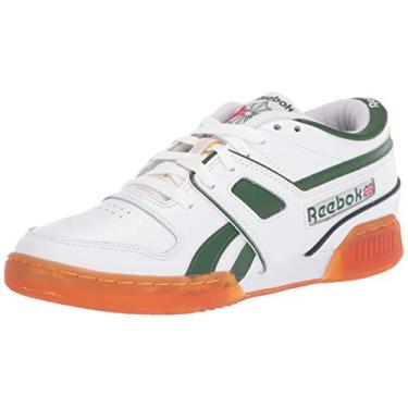 Imagem de Reebok Tênis masculino Pro Workout Lo, Branco/Verde utilitário/Azul marinho, 7.5