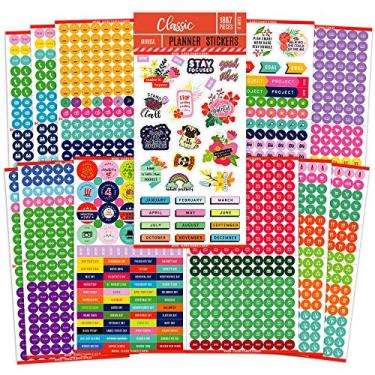 Imagem de Mirida Planner Stickers - 1867 Daily Icons and Inspirational Stickers for Adults Calendar, Classic Pack for Budget, Work, and Holidays