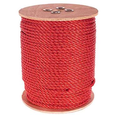 Imagem de Corda de polipropileno torcido com 3 fios West Coast Paracord - À prova d'água e flutua na água, Vermelho, 5/16 Inch x 500 Feet