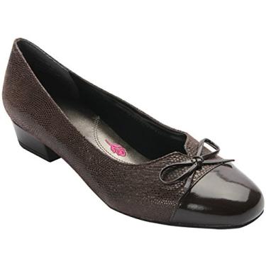 Imagem de Ros Hommerson Sapato casual feminino Tawnie de couro sem cadarço, Marrom, 10.5 Wide