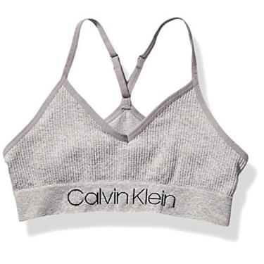 Imagem de Calvin Klein Sutiã sem aro para meninas, Cinza mesclado com logotipo, 6-6X